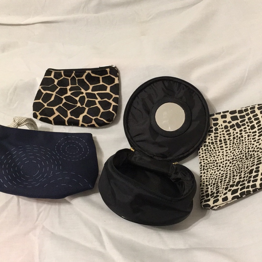COSMETICS SET OF 4 NWOT NEVER USED BAGS